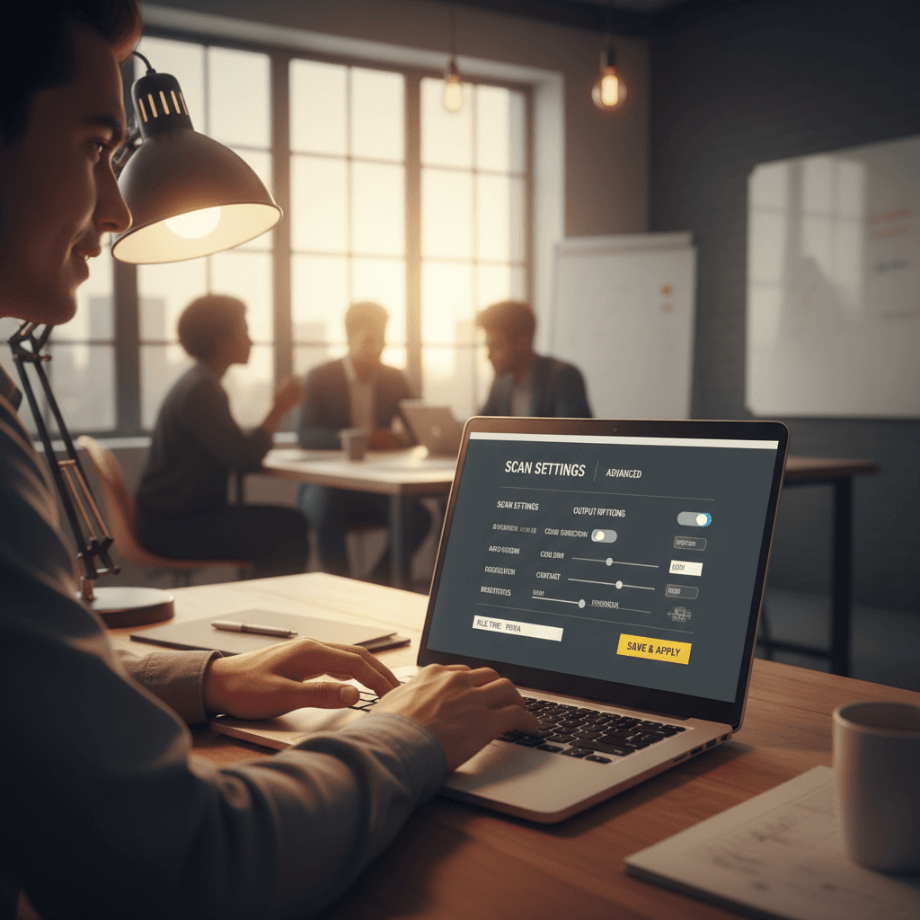 Custom security scanning configuration panel